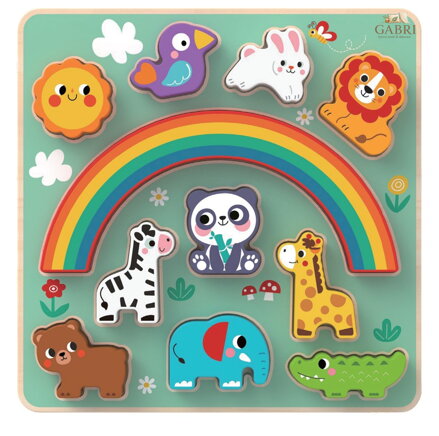 2Kids Toys Balanční puzzle se zvířátky 2 v 1
