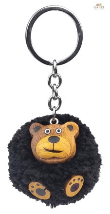 2Kids Toys Dřevěná klíčenka pompon Medvěd