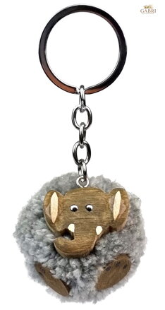 2Kids Toys Dřevěná klíčenka pompon Slon