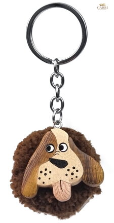 2Kids Toys Dřevěná klíčenka pompon Pes