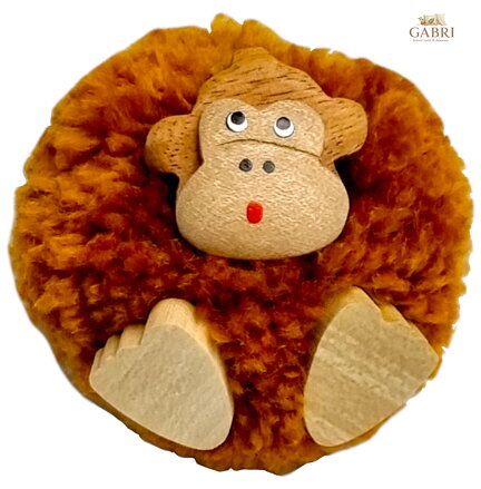 2Kids Toys Dřevěná magnetka velká pompon Opice