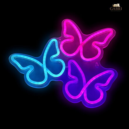 2Kids Toys LED NEON LIGHT lampička Motýli - poškozený obal