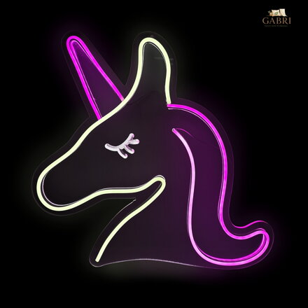2Kids Toys LED NEON LIGHT lampička Jednorožec růžovobílý - poškozený obal