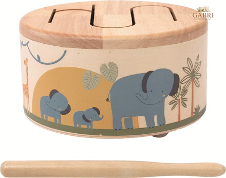 2Kids Toys Dřevěný bubínek Safari - poškozený obal