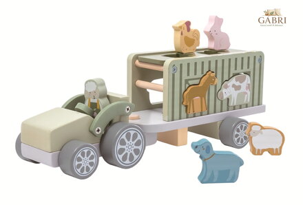 2Kids Toys Dřevěné auto se zvířátky