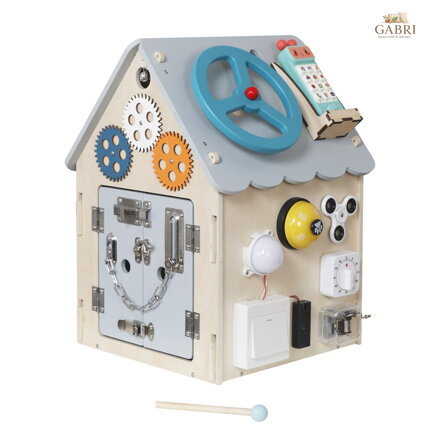 2Kids Toys Activity board Domeček šedý - poškozený obal