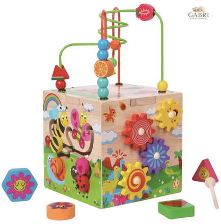 2Kids Toys Motorická kostka s labyrintem Veselá zvířátka