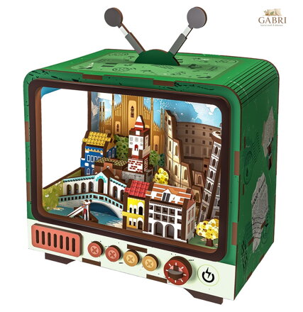 2Kids Toys 3D dřevěná skládačka Retro TV Benátky