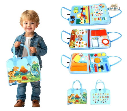 2Kids Toys Senzorická busy kniha Dinosauři 3 - poškozený obal