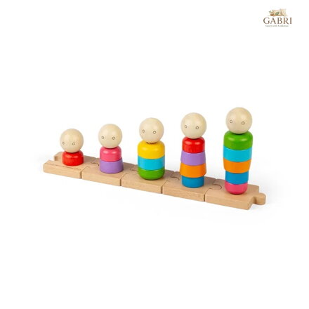 Bigjigs Toys Nasazování Duhová rodina