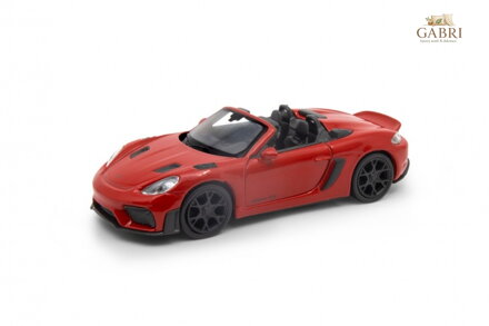 Welly Porsche 718 Spyder RS model 1:34 stříbrné bez střechy