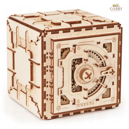 Ugears 3D dřevěné mechanické puzzle Trezor