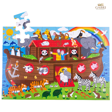Bigjigs Toys Podlahové puzzle Noemova archa 48 dílků