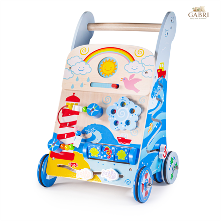 Bigjigs Toys Dřevěné aktivní chodítko moře - sleva
