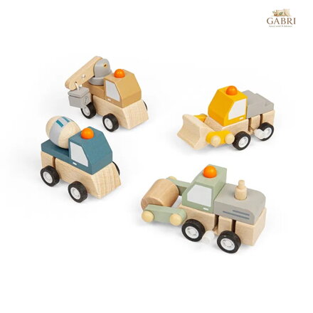 Bigjigs Toys Natahovací stavební autíčko 1 ks