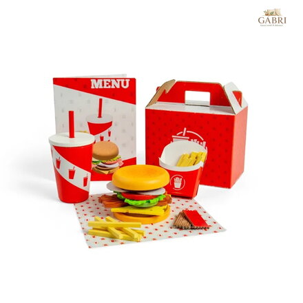 Bigjigs Toys Sada Burger a hranolky - poškozený obal