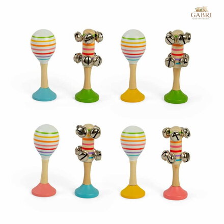 Bigjigs Toys Sada Rumba koule a rolničky