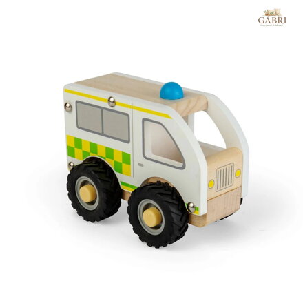 Bigjigs Toys Dřevěná mini sanitka
