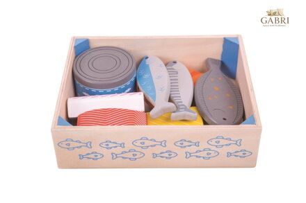 Bigjigs Toys Dřevěné mořské plody v krabičce