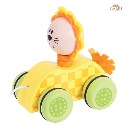 Bigjigs Toys Tahací hračka na provázku lvíček