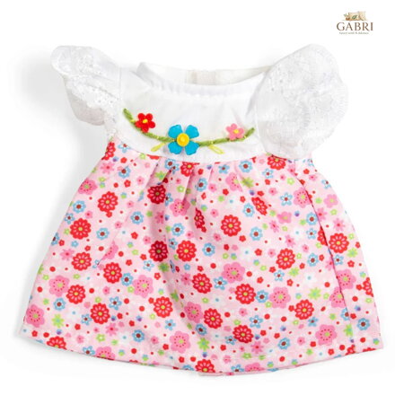 Bigjigs Toys Růžové šaty s krajkovými rukávy pro panenku 28 cm
