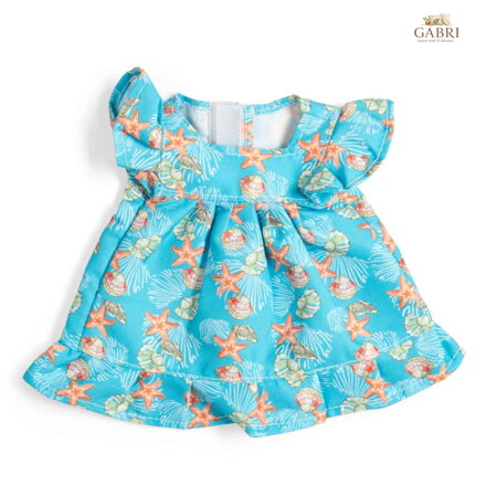 Bigjigs Toys Modré šaty s mušlemi pro panenku 28 cm