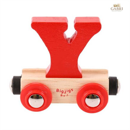 Bigjigs Rail Vagónek dřevěné vláčkodráhy - Písmeno Y