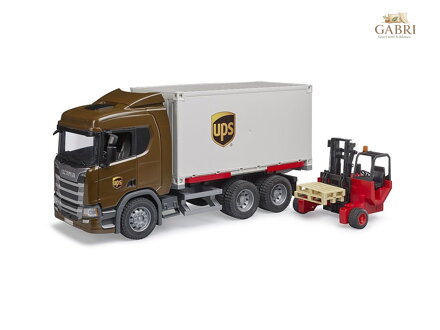 Bruder Logistický vůz Scania UPS s vysokozdvižným vozíkem