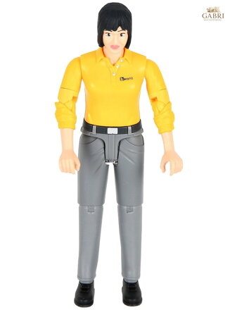 Bruder BWORLD Figurka žena ve žlutém triku a šedých kalhotách
