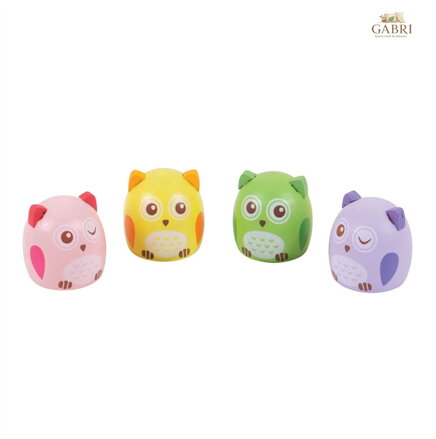Bigjigs Toys ořezávátko sovička 1ks fialová