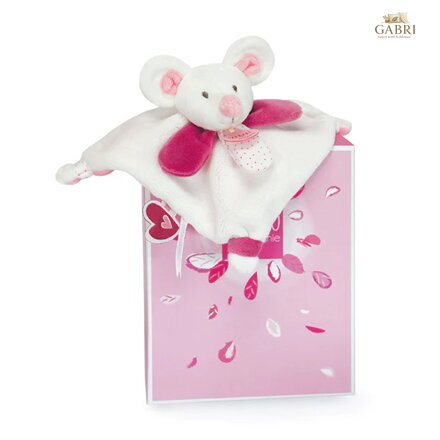 Doudou Plyšová mini hračka muchláček 20 cm myš