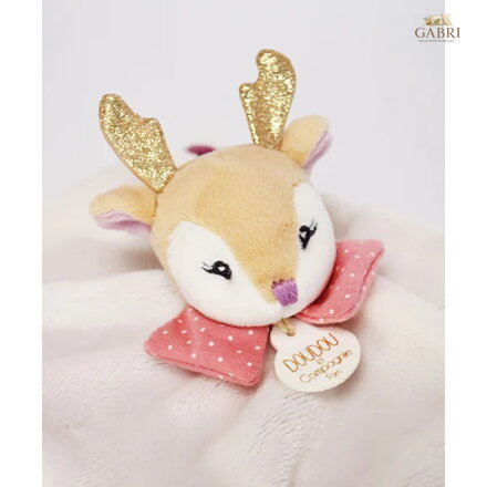 Doudou Plyšová mini hračka muchláček 20 cm srnka