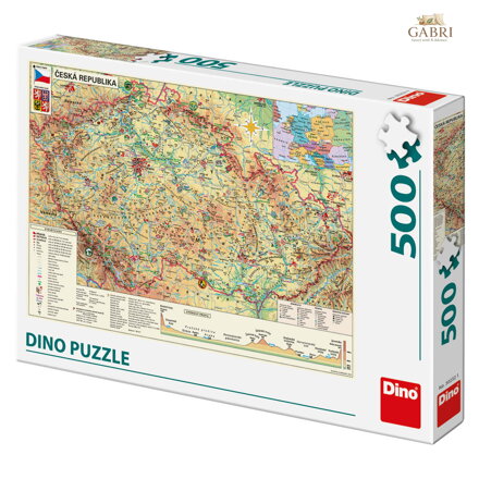 Dino Puzzle Mapa České republiky 500 dílků