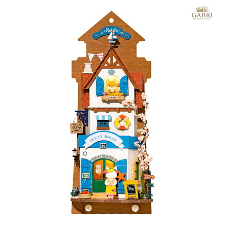 RoboTime Miniatura domečku k zavěšení Ostrovní vila