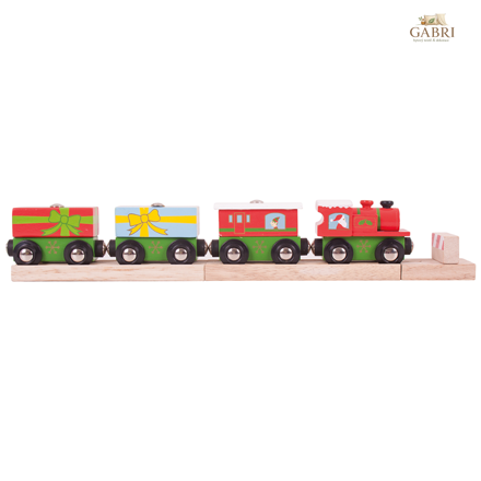 Bigjigs Rail Vánoční vláček + 3 koleje
