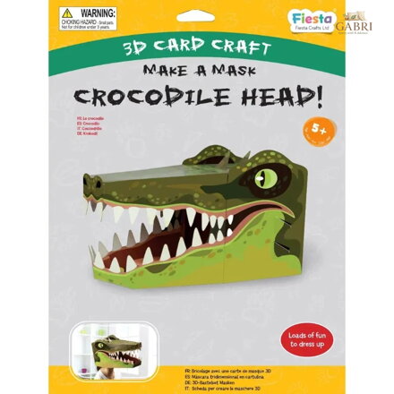 Fiesta Crafts Kreativní sada 3D maska Krokodýl