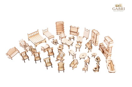 Woodcraft Dřevěné 3D puzzle Nábytek