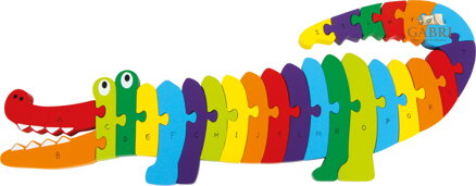 small foot Vkládací puzzle krokodýl ABC