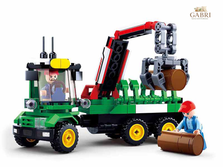 Sluban Town Farma M38-B0778 Traktor s přívěsem na klády