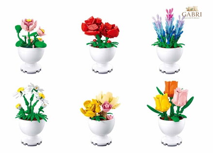 Sluban Flowers M38-B1077 Květiny jarní malé Displej 6 ks