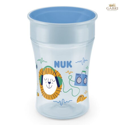 NUK hrnek Magic Cup s víčkem 230ml modrá