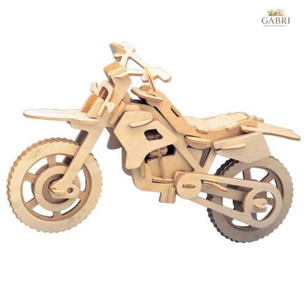 Woodcraft Dřevěné 3D puzzle Motorka terénní