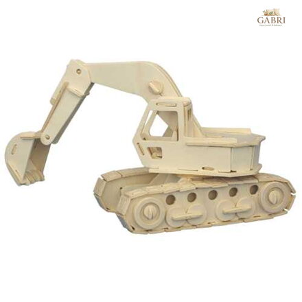 Woodcraft Dřevěné 3D puzzle Bagr