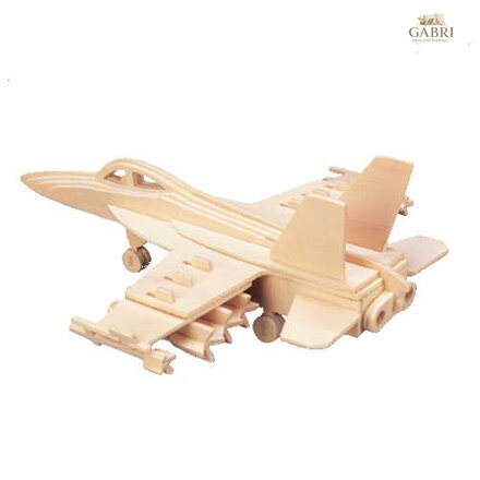 Woodcraft Dřevěné 3D puzzle Stíhačka přírodní