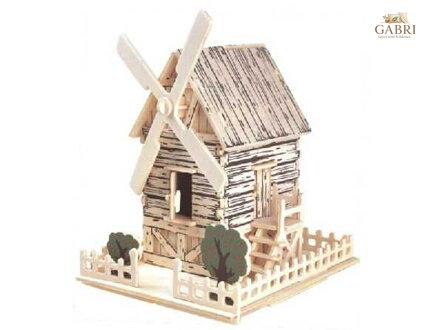 Woodcraft Dřevěné 3D puzzle větrný mlýn