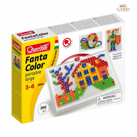 Quercetti Mozaika FantaColor Portable 300 ks TVARY