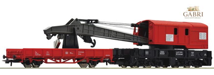 Roco Jeřábový vagón s ochranným vagónem, DB AG - 56240