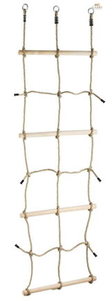 2Kids Toys Šplhací síť s dřevěnými příčkami