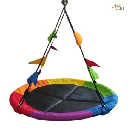 2Kids Toys Houpačka Čapí hnízdo s vlajkami barevné