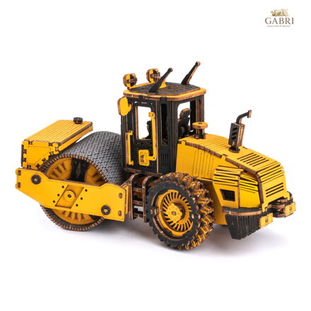 RoboTime 3D dřevěná mechanická skládačka Silniční válec
